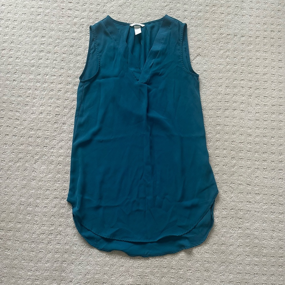 Teal Sleeveless Women's Top
